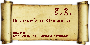 Brankován Klemencia névjegykártya